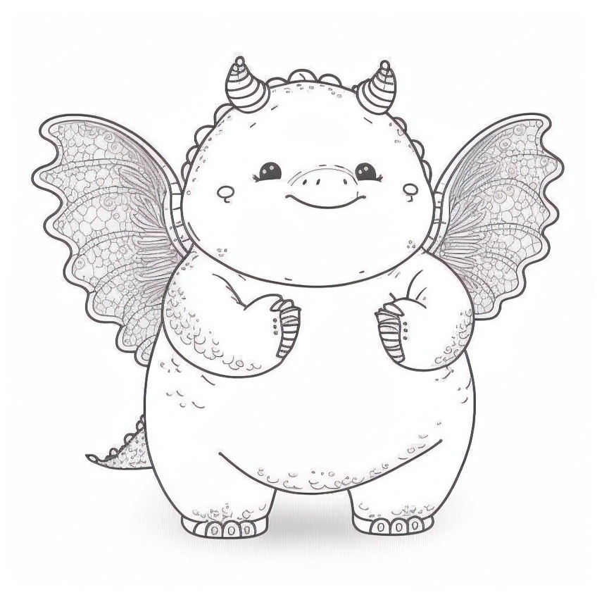 cute dragon coloring pages 01
