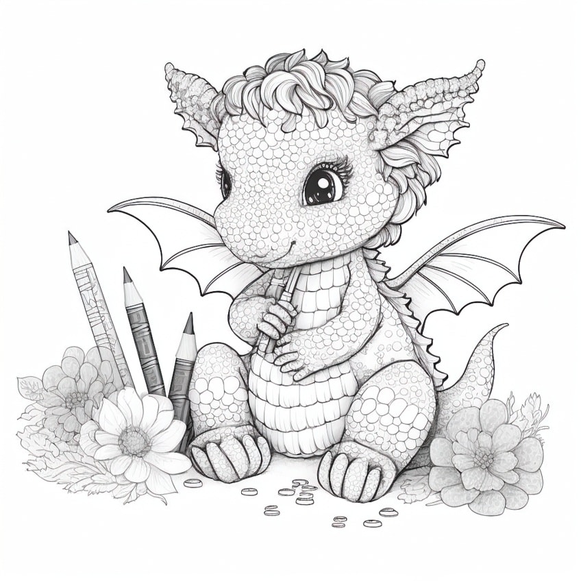 cute dragon coloring pages08