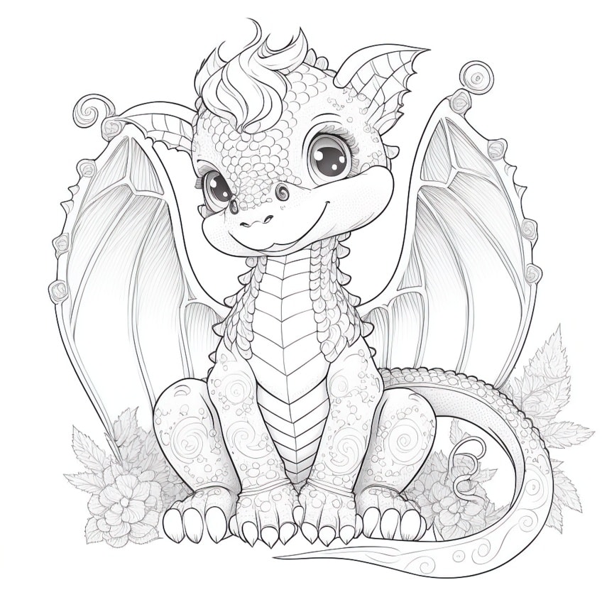 cute dragon coloring pages10