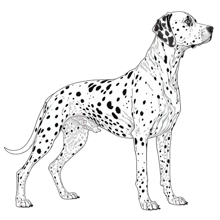 dalmatian dog coloring page 