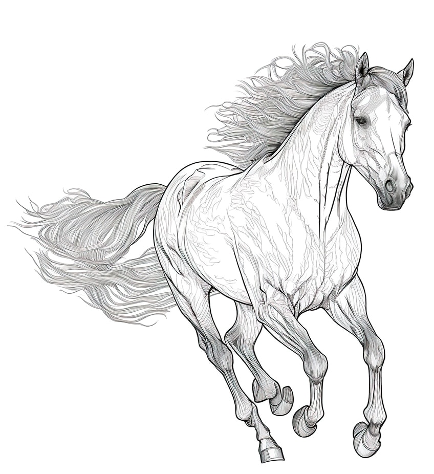 horse coloring pages 01