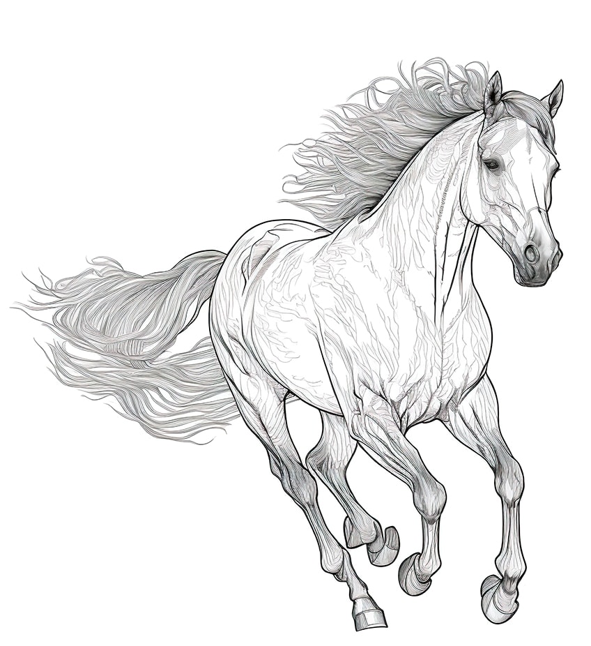 coloring pages for adults horses