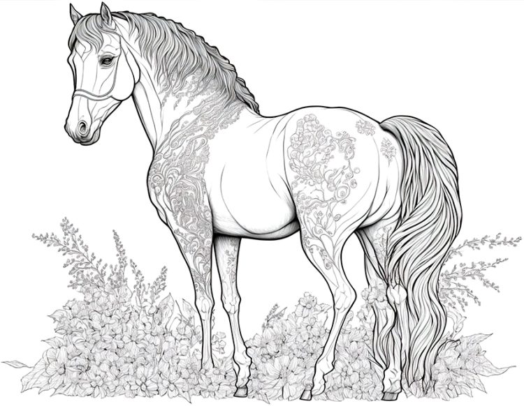 Horse Coloring Pages - 40 Unique and Free Coloring Sheets