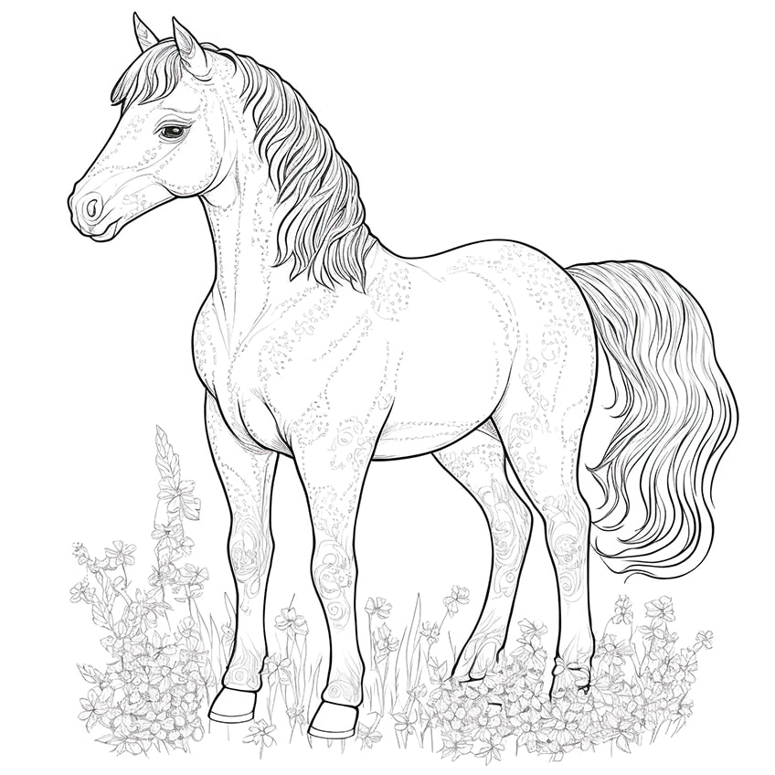horse coloring pages 03