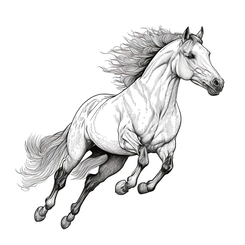 horse coloring pages 06