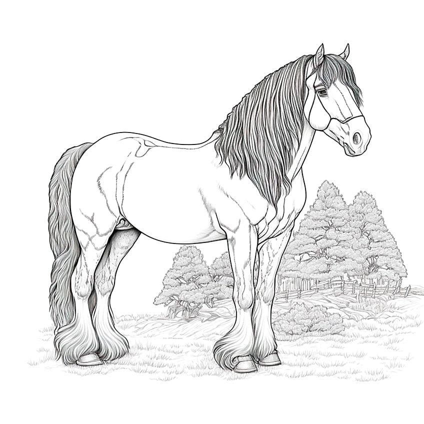horse coloring pages 07
