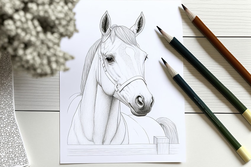 horse head coloring pages