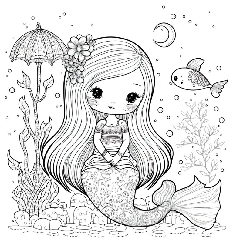Mermaid Coloring Pages - 16 Free Mermaids to Color