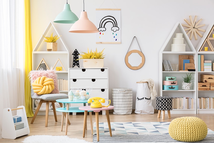 pastel yellow decor