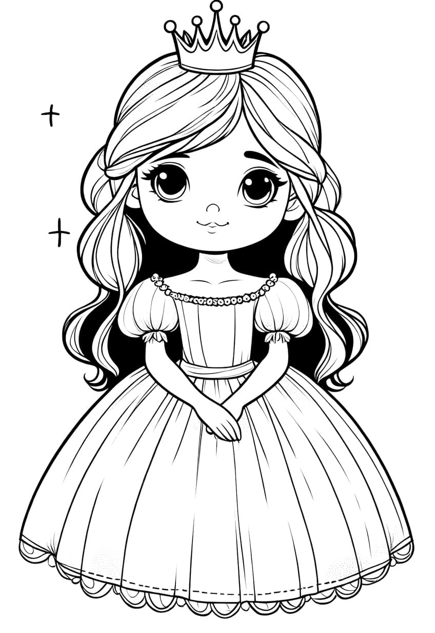 princess coloring page 15