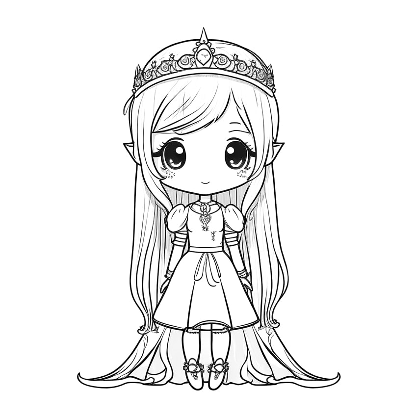 princess pictures to color