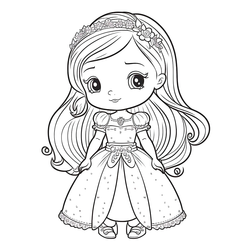 princess pictures to color