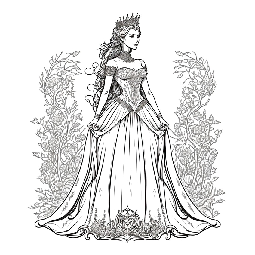 princess coloring pages 10
