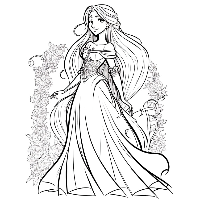 princess coloring pages 15