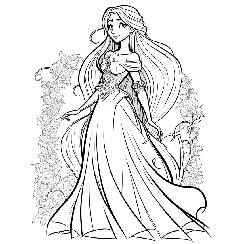 free princess coloring pages for kids