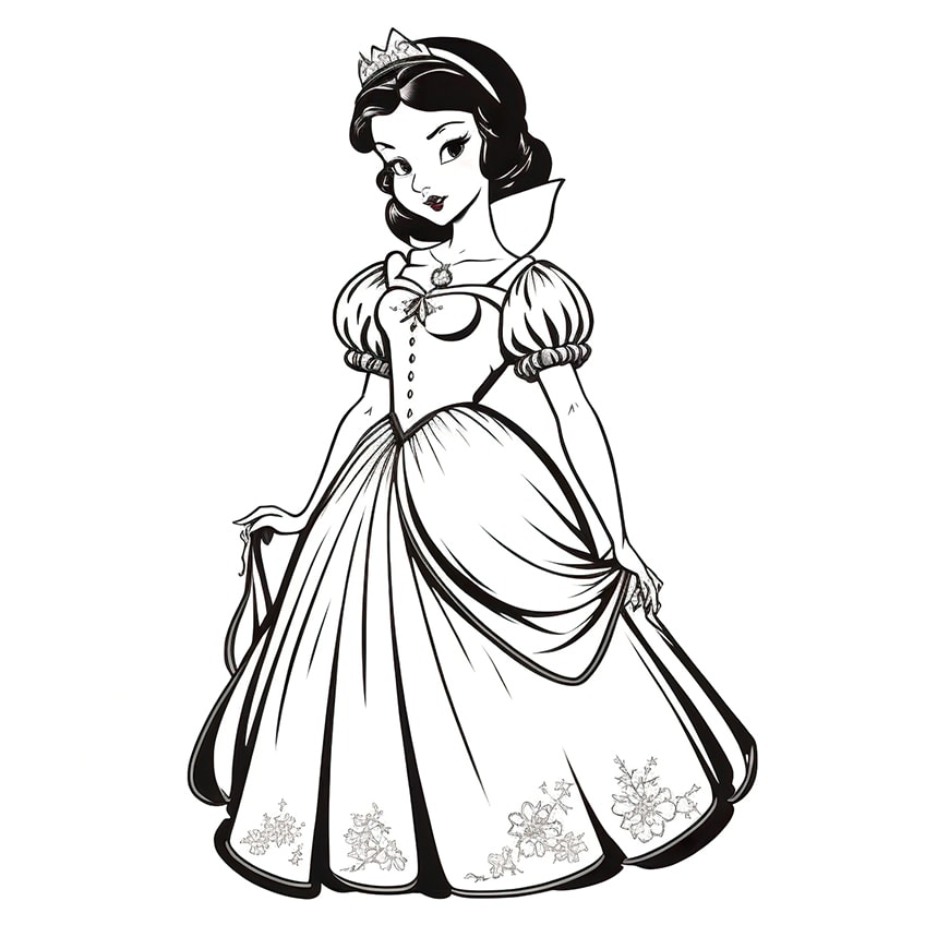 princess coloring pages 16