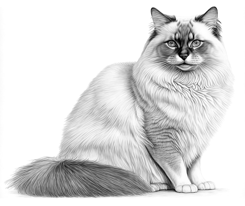 ragdoll cat coloring page