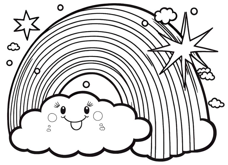 Rainbow Coloring Pages - 12 Free Rainbow Coloring Sheets