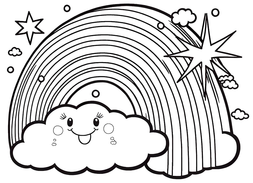 rainbows coloring pages