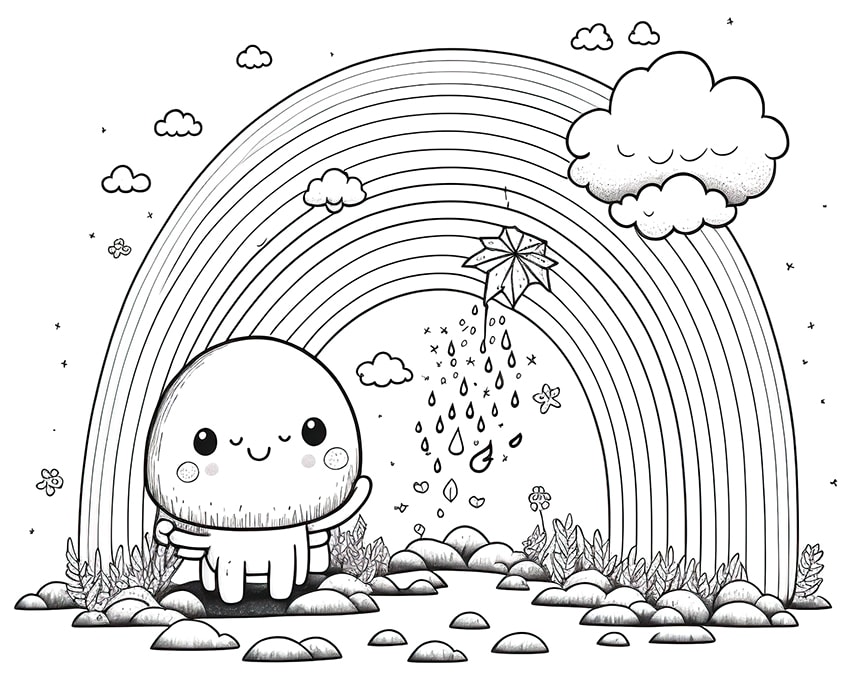 rainbow coloring pages 10