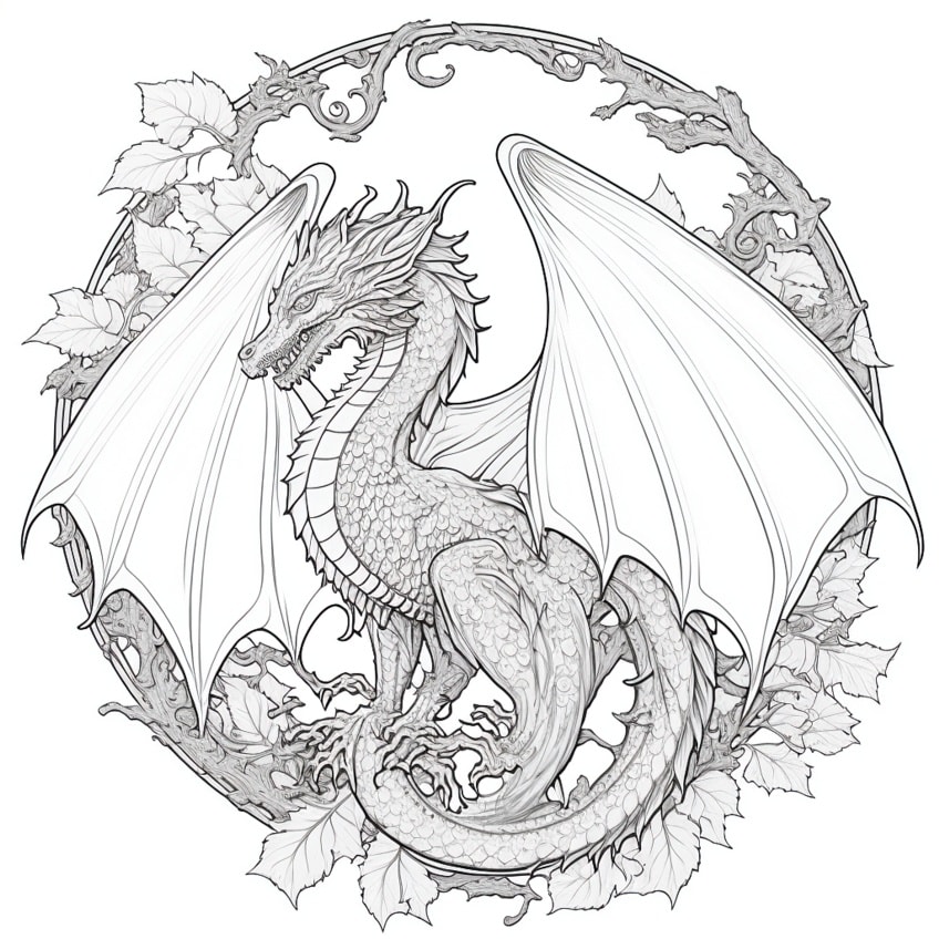realistic dragon coloring pages 07