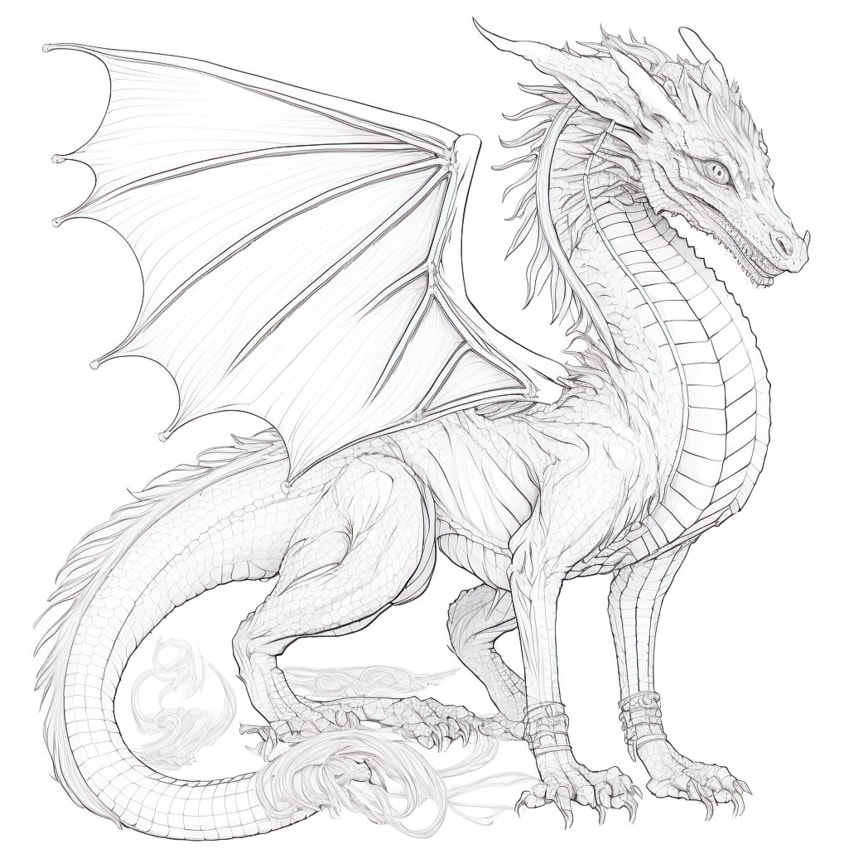 realistic dragon coloring pages 09