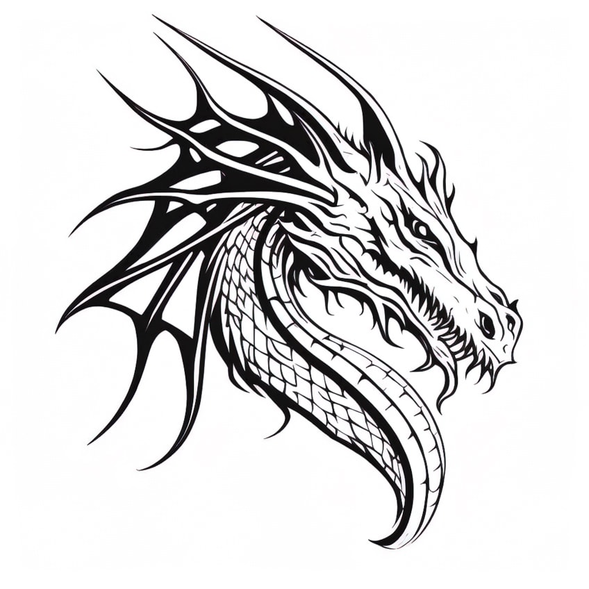 realistic dragon coloring pages 12