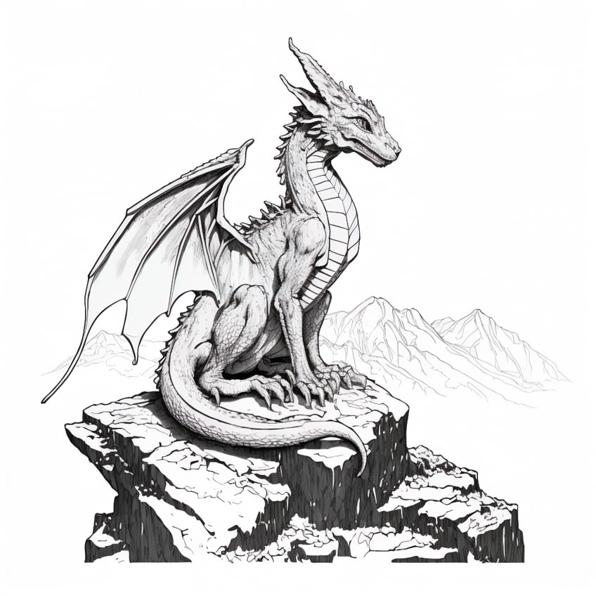 realistic dragon coloring pages 13