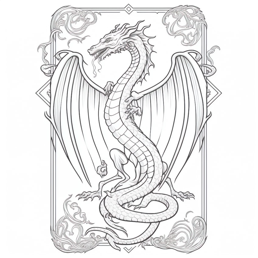 realistic dragon coloring pages 15