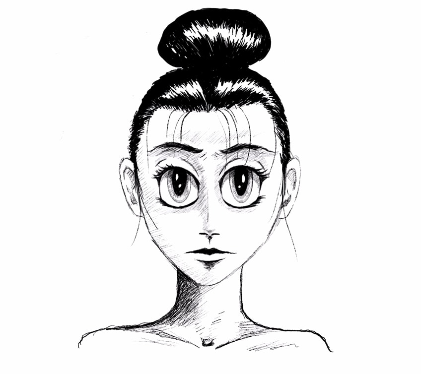 My first female anime character drawing : r/AnimeSketch-saigonsouth.com.vn