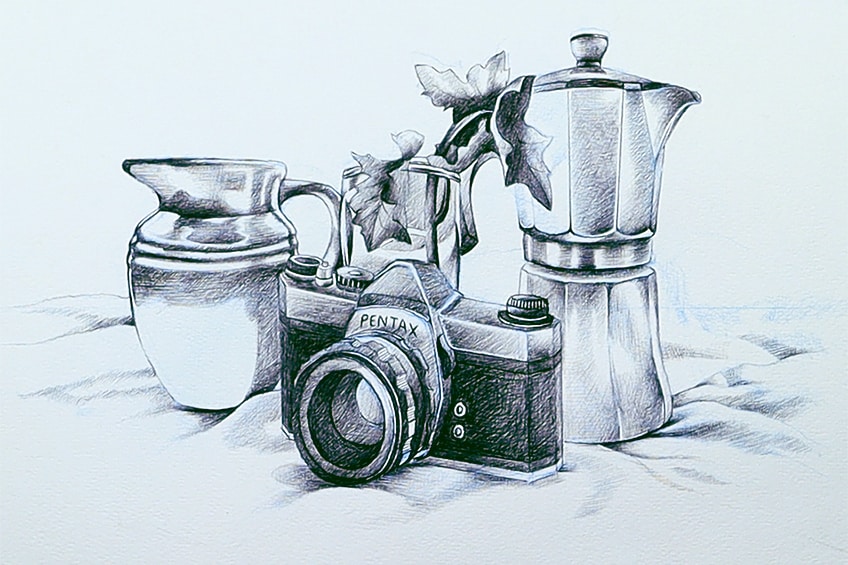 still life drawing examples