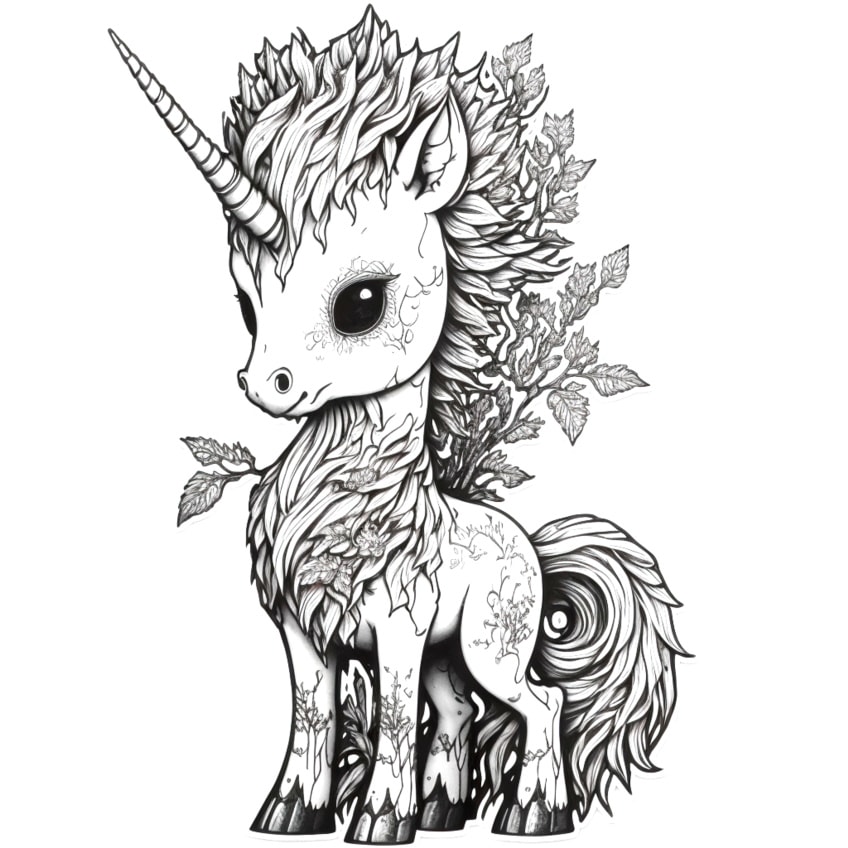 unicorn coloring pages 04