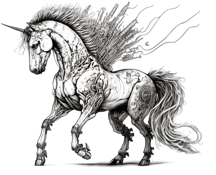 unicorn coloring pages 09