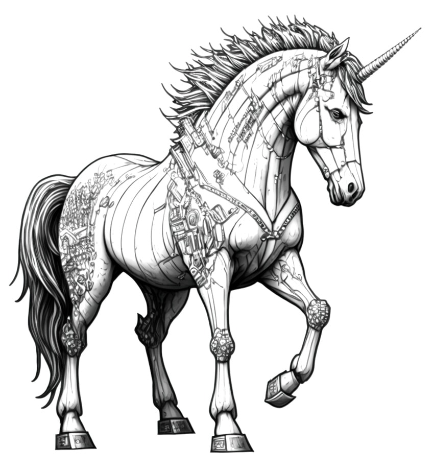 unicorn coloring pages 11