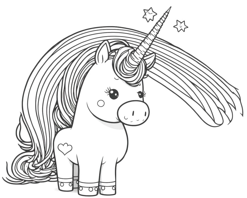 unicorn coloring pages for kids 01