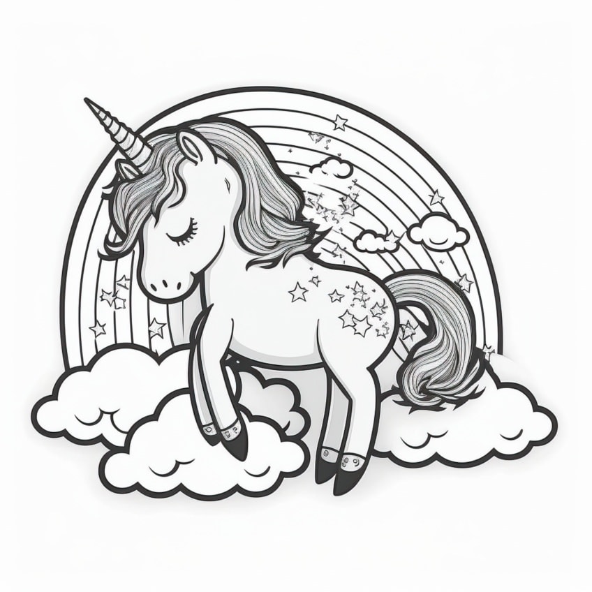 unicorn coloring pages for kids 07