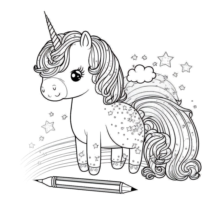 unicorn coloring pages for kids 09