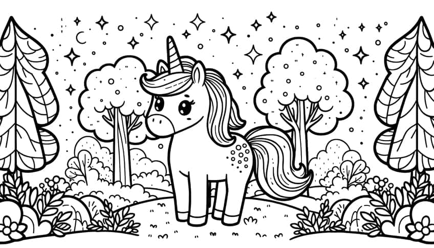 unicorn coloring sheet 15