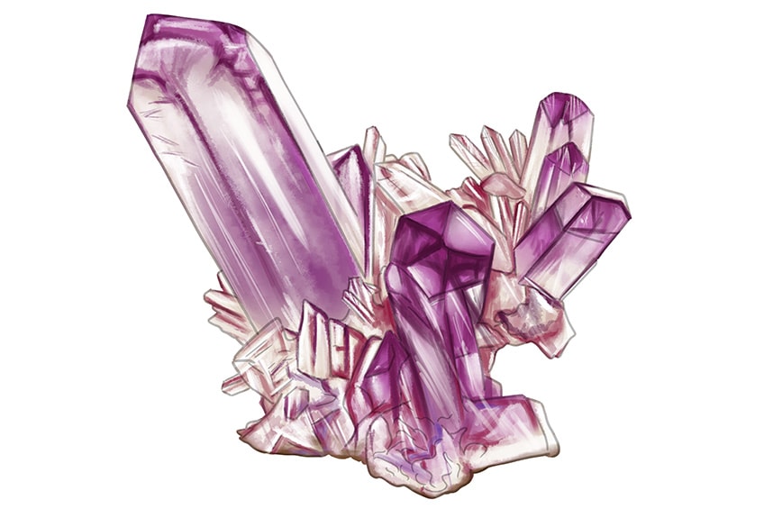 Crystals Drawing  How To Draw Crystals Step By Step