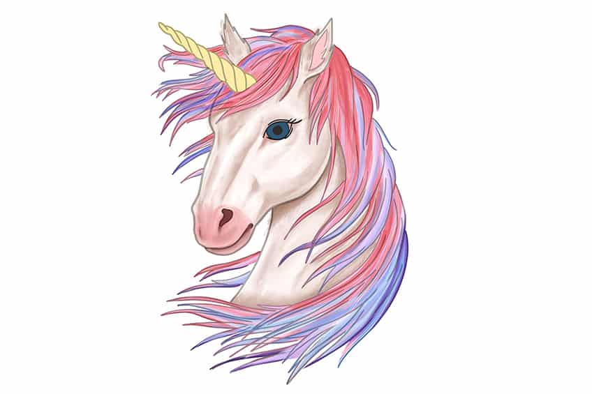 Cute Unicorn Drawing 14