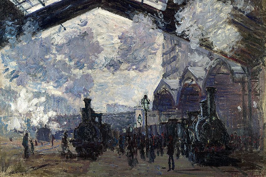 Gare St Lazare by Claude Monet
