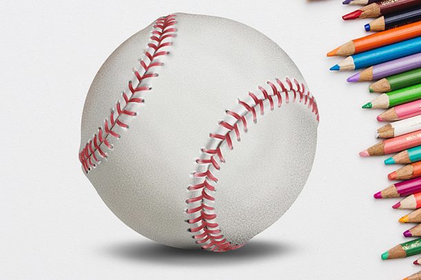 How to Draw a Baseball - A Realistic Baseball Drawing