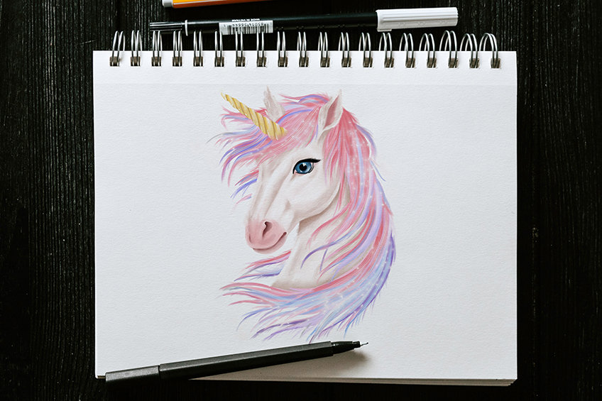 Plush Unicorn Drawing | A unicorn