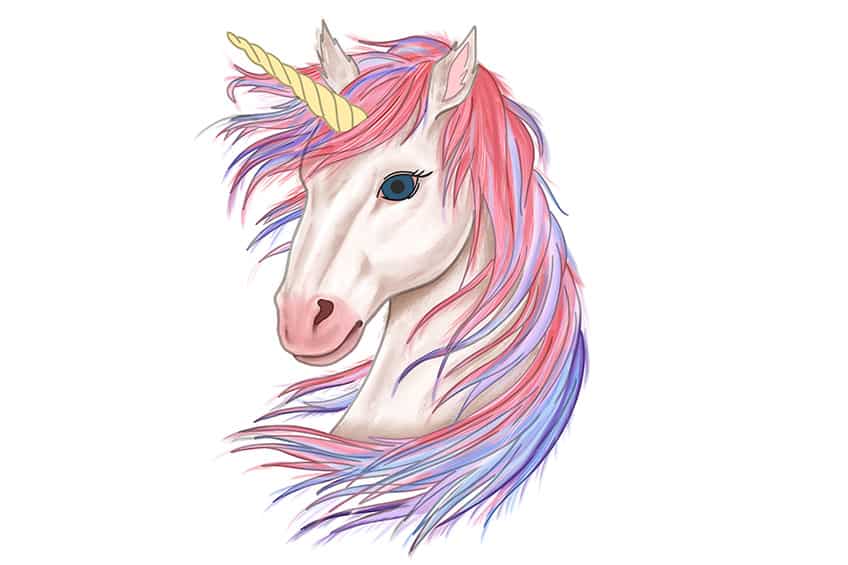 Hand drawn winged unicorn Royalty Free Vector Image
