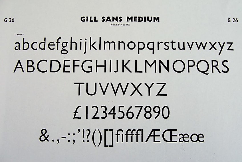 Typeface Design by Eric Gill
