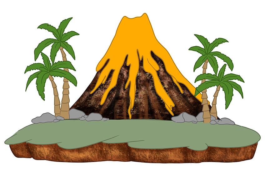 Volcano Drawing 11