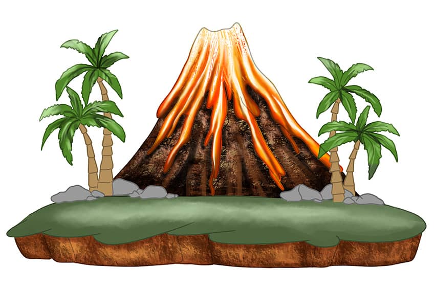 Volcano Drawing 14