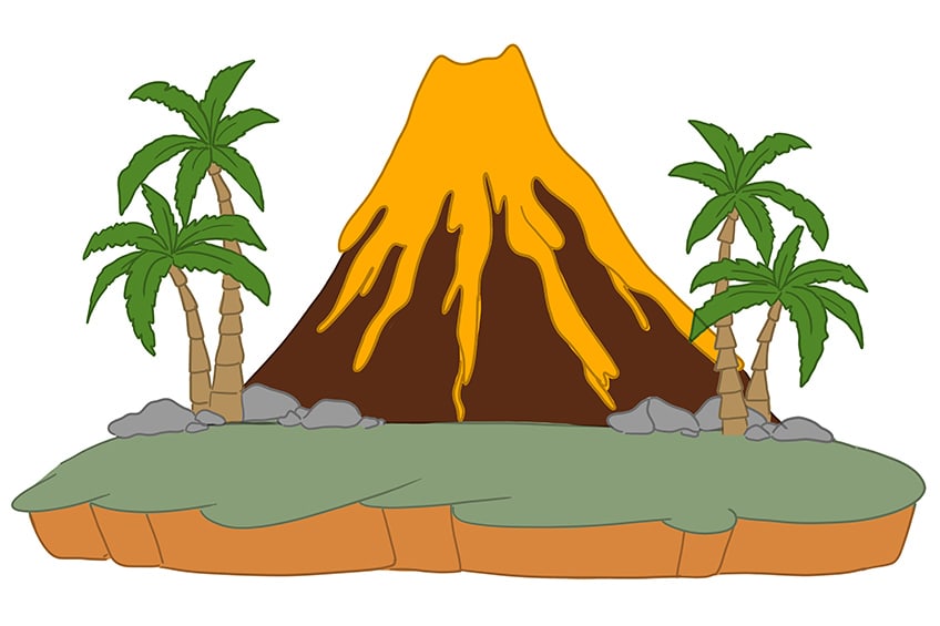 Volcano Drawing 8