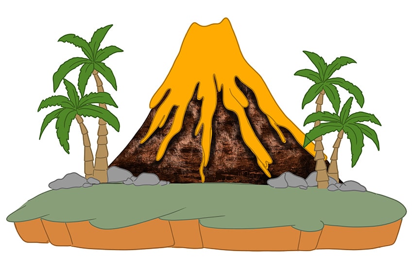 Volcano Drawing 9