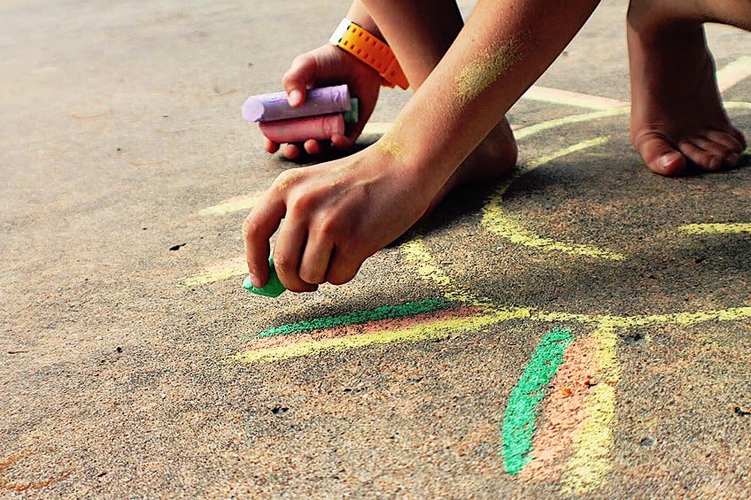 Sidewalk Chalk Techniques 